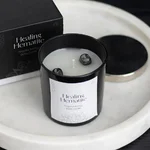Lumânare Detox cu Hematit – pentru Curățare și Protecție Energetică, aprox. 18 ore
