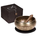 Set Bol Tibetan Cântător 10 cm cu Băț și Pernuță în Cutie Cadou - Model Ohm - 300g
