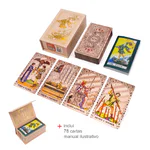 Set Cărți Tarot cu Folie Rose Gold – Fazele Lunare | Deck Tarot Spiritual + Broșură în Limba Engleză + Cutie Cadou